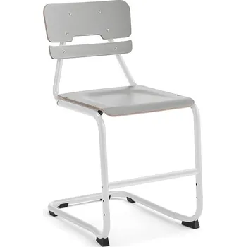 Školní židle LEGERE II, výška 500 mm, bílá, šedá