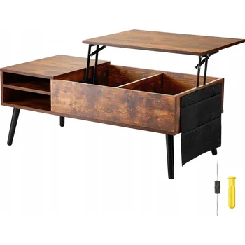 Konferenční stolek Konferenční stolek SucceBuy obdélníkový 49,8 x 40 x 40 cm Dub hnědý