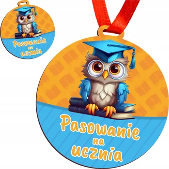 Obraz Medaile k pasování na žáka, dárek k pasování do školy, památka na pasování