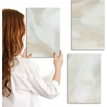 Obraz Sada nástěnných dekorací - Malířská textura barvy, minimalismus, 3x 20x30 cm