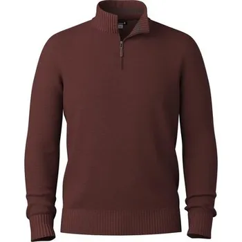Smartwool M Sparwood 1/4 Zip Sweater, Pecan Brown-Mink - pánský svetr XL + Doprava zdarma