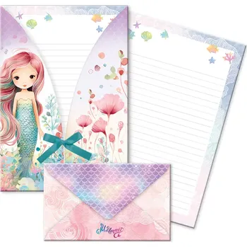 Obálka Dopisní souprava, Mořská víla, 10+10 ks/bal.