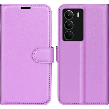 Pouzdro na mobilní telefon Litchi knížkové pouzdro na Realme C71 - fialové