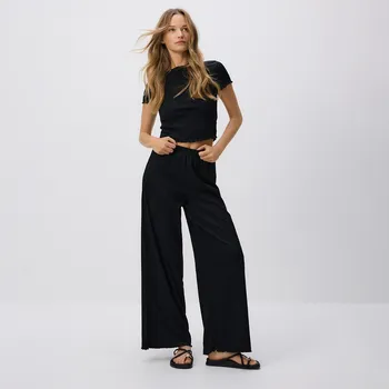 Dámské kalhoty Reserved - Puntíkované kalhoty - černý - 609GA-99X - 609GA-99X-S