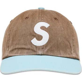 Kšiltovka Supreme Pigment Coated 2-Tone S Logo 6-Panel Brown Velikost: ONE SIZE