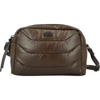 Trendy dámská koženková crossbody kabelka Coveri Darcy, tmavě hnědá
