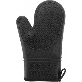 Chňapka SILIKONOVÁ KUCHYŇSKÁ RUKAVICE ČERNÁ 29,5 x 18 CM - OCHRANA PŘED HORKEM