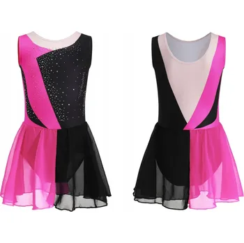 Body BALETNÍ TRIKOT S DVOUBAREVNOU SUKÝNKOU, OBLEČENÍ NA TANEC A BALET, VELIKOST 130