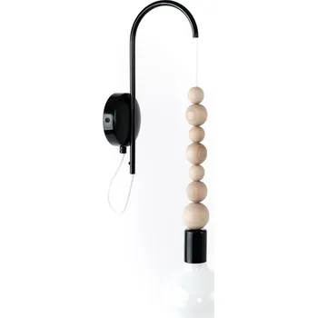 Nástěnné svítidlo Nástěnná lampa Loft Sfarer černá, nástěnné svítidlo s bílým kabelem KOLOROWE KABLE