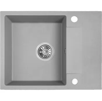 Granitový dřez Kuchinox Dřez 1 komorový s odkapávačem Rab, granit - SBF_513Y, šedý