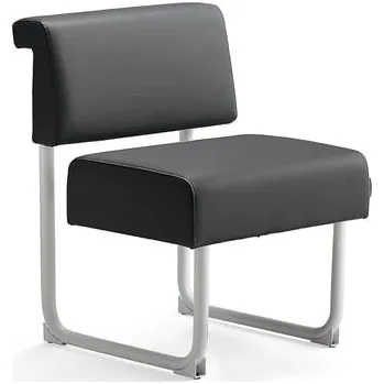 Pohovka Pohovka START, 600 mm, umělá kůže, antracitově šedá, bílá