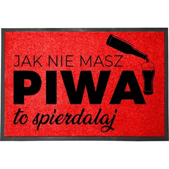 Rohožka Červená Když nemáš pivo Vtipný Dárek Nápad 60x40 cm