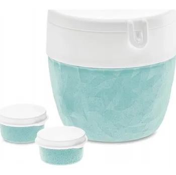 Svačinový box NÁDOBA NA POTRAVINY svačinový box ZELENÝ 14x13 cm