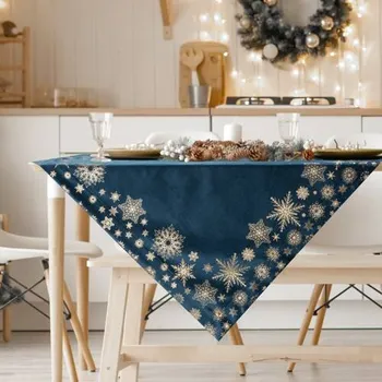 ubrus UBRUS VÁNOČNÍ UBRUS GRANÁTOVÝ ZLATÝ 85X85 EUROFIRANY