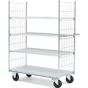 Policový vozík CARRIER, 4 police, 1200x600 mm