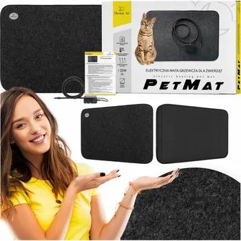 Pelíšek pro psa Vyhřívací podložka pro psa kočku vyhřívaný pelíšek 60 cm šedá