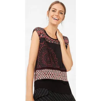 Dámská halenka DESIGUAL Vzorovaná halenka s krátkým rukávem (S)