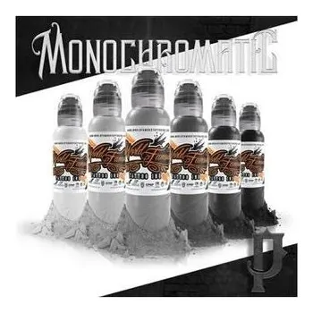Tetovací barva WORLD FAMOUS INK POCH'S MONOCHROMATIC SET - 6X30ML