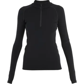 Dámské tričko Dámské funkční triko Icebreaker Women 300 MerinoFine™ Polar LS Half Zip Velikost: L / Barva: černá