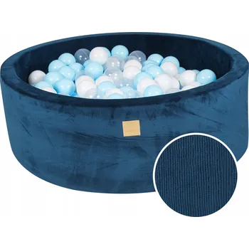 Suchý bazén MeowBaby Suchý bazén s míčky 90x30cm / 200 míčků, Velurový manšestr, M