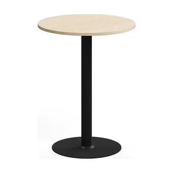 Jídelní stůl Barový stůl ALVA, Ø700x900 mm, vysokotlaký laminát, černá/bříza