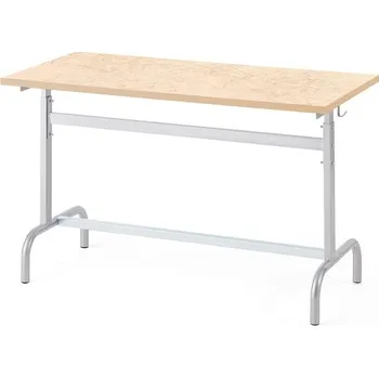 Zahradní lavice Školní lavice 184, stříbrná/béžová