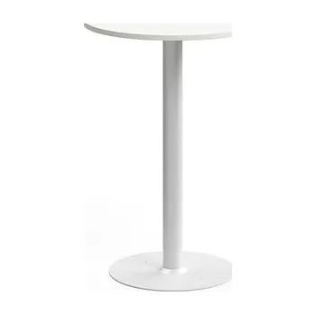 Jídelní stůl Barový stůl ALVA, Ø700x1000 mm, upevnitelný, vysokotlaký laminát, bílá