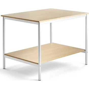 Dílenský stůl Pracovní stůl, 1200x900 mm, bříza, bílá