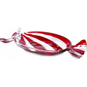 DEKORATIVNÍ Skleněná Mísa / OZDOBNÝ Talíř - BONBONIÉRA 20 x 9,5 x 2,5 cm