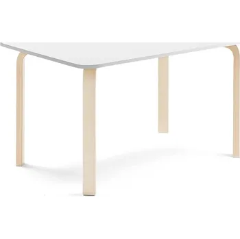 Zahradní stůl Stůl ELTON, 1200x800x640 mm, bříza, akustická HPL deska, bílá
