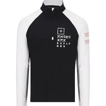 Pánský svetr ONEMORE 631 - TURTLE NECK WITH HALF ZIP "OLIMPIC" MAN BLACK/WHITE/BACIO Velikost: M