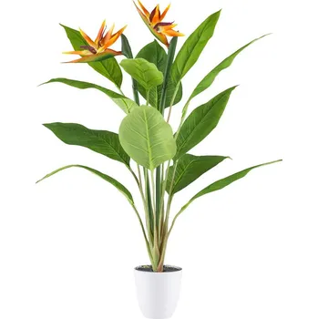 umělá květina Umělá květina Strelitzia v květináči, 2 květy, 80cm