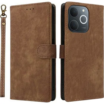 Pouzdro na mobilní telefon RFID knížkové pouzdro na Realme Note 70T - hnědé