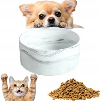 Miska pro psa NUXIE Miska pro kočky psa keramická mramorová 400 ml