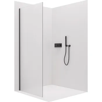 CERANO - Boční stěna Lantono - pravá - 8 mm - černá matná, mléčné sklo - 70x195 cm - jednodílná pevná