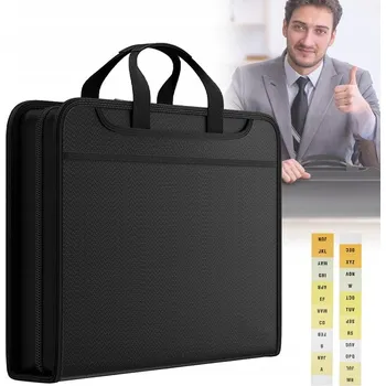 MULTIFUNKČNÍ ORGANIZÉR KRABIČKA NA ŠANONY A4, ČERNÝ KOŽENÝ ŠANON / DESKY