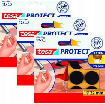 Podložka pod nábytek Kulaté filcové podložky pod židle, stůl, pračku, nábytek tesa 22mm 12 Ks x 3