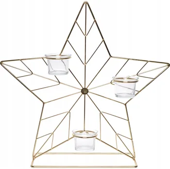 Svícen Měsíc svícen kovový svícen Ramadán dekorace čaj zlato s hvězdou