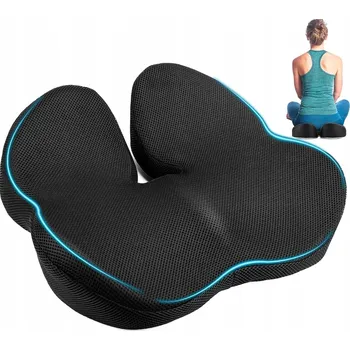 Polštář ORTOPEDICKÝ POLŠTÁŘ NA HEMOROIDY ERGONOMICKÝ S PAMĚŤOVOU PĚNOU