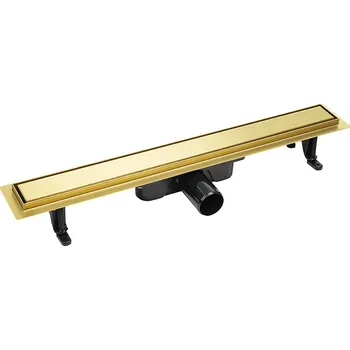 Laveo Sprchový odtokový žlab Basso 50 cm - COB_G50D, zlatá kartáčovaná