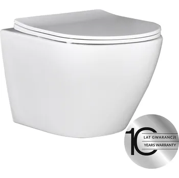 Klozet Laveo Závěsná WC mísa se SoftClose sedátkem Desna - VMD_600S, bílá