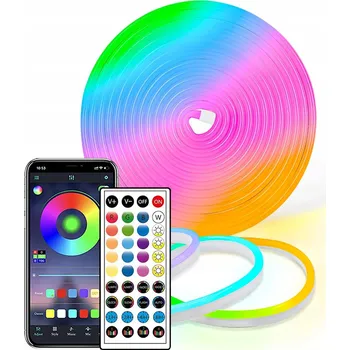 LED osvětlení LED PÁSEK 20M NEON RGB OVLÁDÁNÍ APLIKACÍ + DÁLKOVÝ OVLADAČ SADA