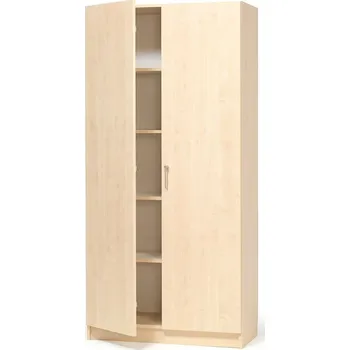 Šatní skříň Skříň THEO, dvoukřídlé dveře, 2100x1000x320 mm, bříza