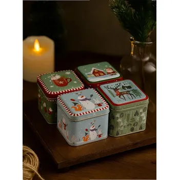 Dóza na potraviny Sinsay - Kovové nádoby na potraviny s vánočním motivem 4 balení - vícebarevná - 078GN-MLC - 078GN-MLC-ONE