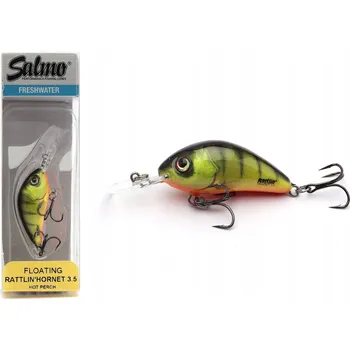 Umělá nástraha WOBLER SALMO Rattlin'Hornet FLO 4,5cm HOT PERCH 1 Ks