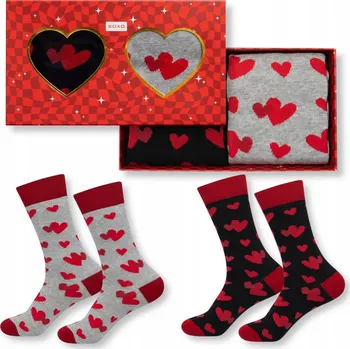 Pánské ponožky Pánské ponožky SOXO , sada 2 kusů, Valentýn