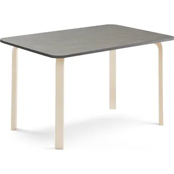 Zahradní stůl Stůl ELTON, 1400x700x710 mm, bříza, akustické linoleum, tmavě šedá