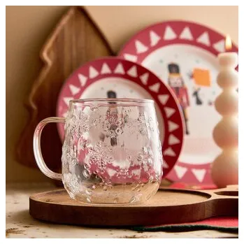 Vánoční hrníček | ELDA | vzorovaný průhledný | 0,45 l | 716690