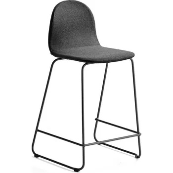 Jídelní židle Barová židle GANDER, výška sedáku 630 mm, polstrovaná, šedá