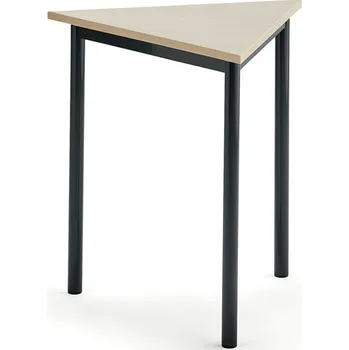 Psací stůl Stůl SONITUS TRIANGEL, 700x700x720 mm, antracitově šedé nohy, HPL deska tlumící hluk, bříza